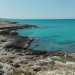 Siamo alla fine di Freak beach, poco prima di arrivare alla pi normale e familiare Cala Fetente. Volgiamo lo sguardo indietro: c silenzio, il mare  calmo e la voglia di toglierci i vestiti  tanta